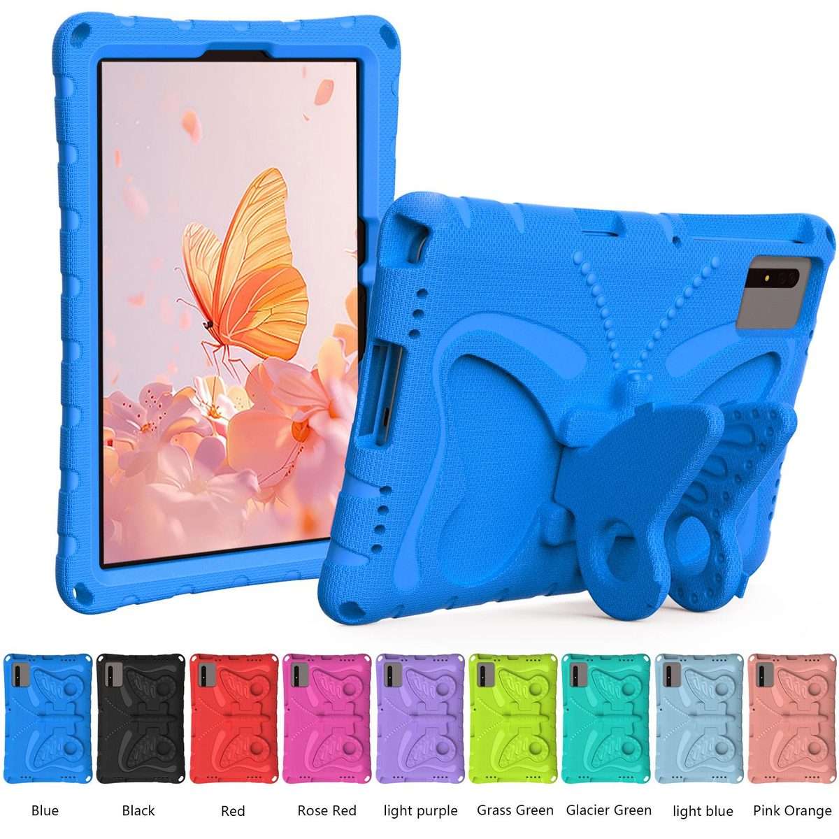 For Xiaomi Redmi Pad 2 /SE 11 2025 Butterfly Bracket EVA Shockproof Tablet Case(Blue)