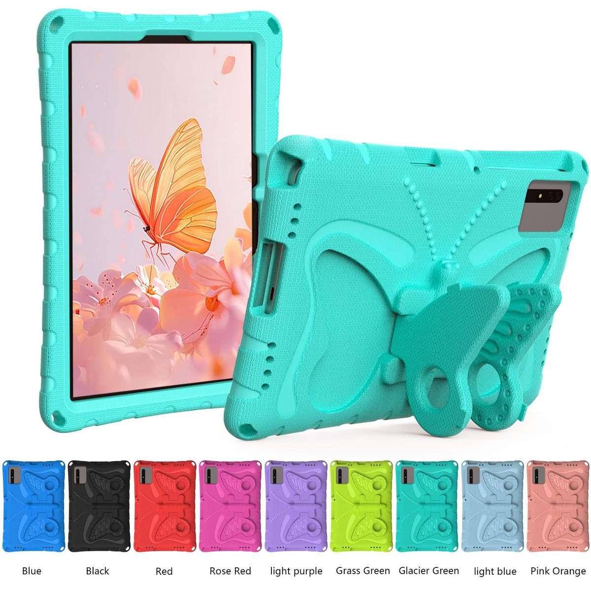 For Xiaomi Redmi Pad 2 /SE 11 2025 Butterfly Bracket EVA Shockproof Tablet Case(Mint Green)