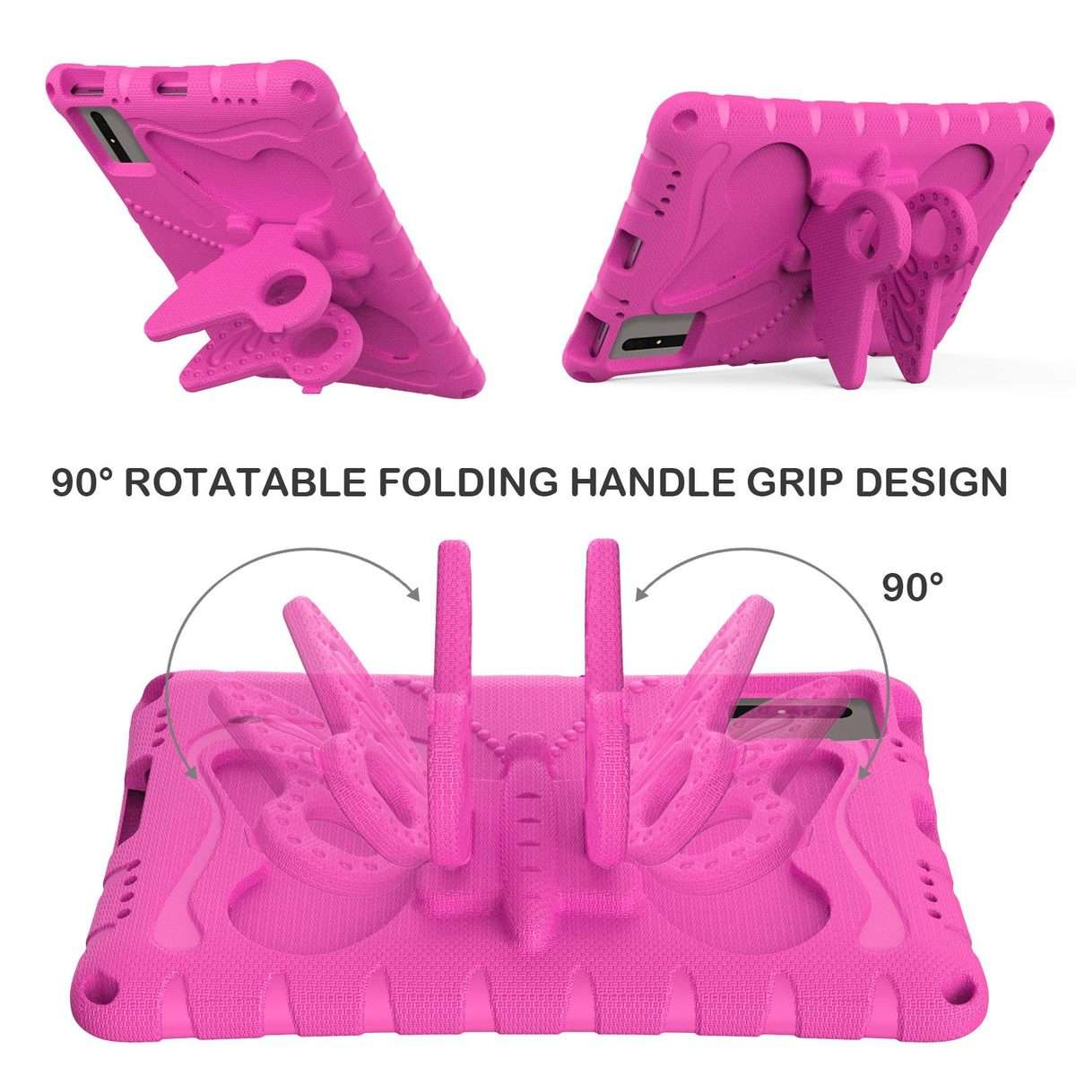 For Xiaomi Redmi Pad 2 /SE 11 2025 Butterfly Bracket EVA Shockproof Tablet Case(Rose Red)