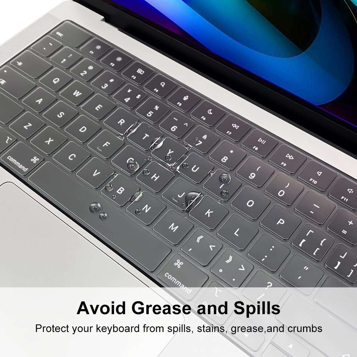 For MacBook Pro 14.2 / 16.2 / Air 13.6 / 15.3 ENKAY EU Version Soft TPU Keyboard Protector Film