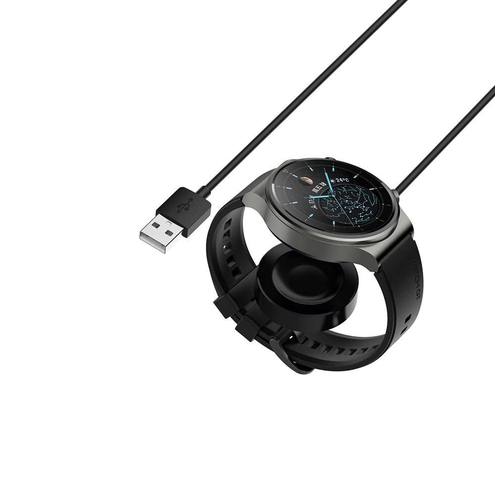 For Huawei Watch GT5 Pro 46mm USB Interface Integrated Smart Watch Charging Cable, Len ... (Black)