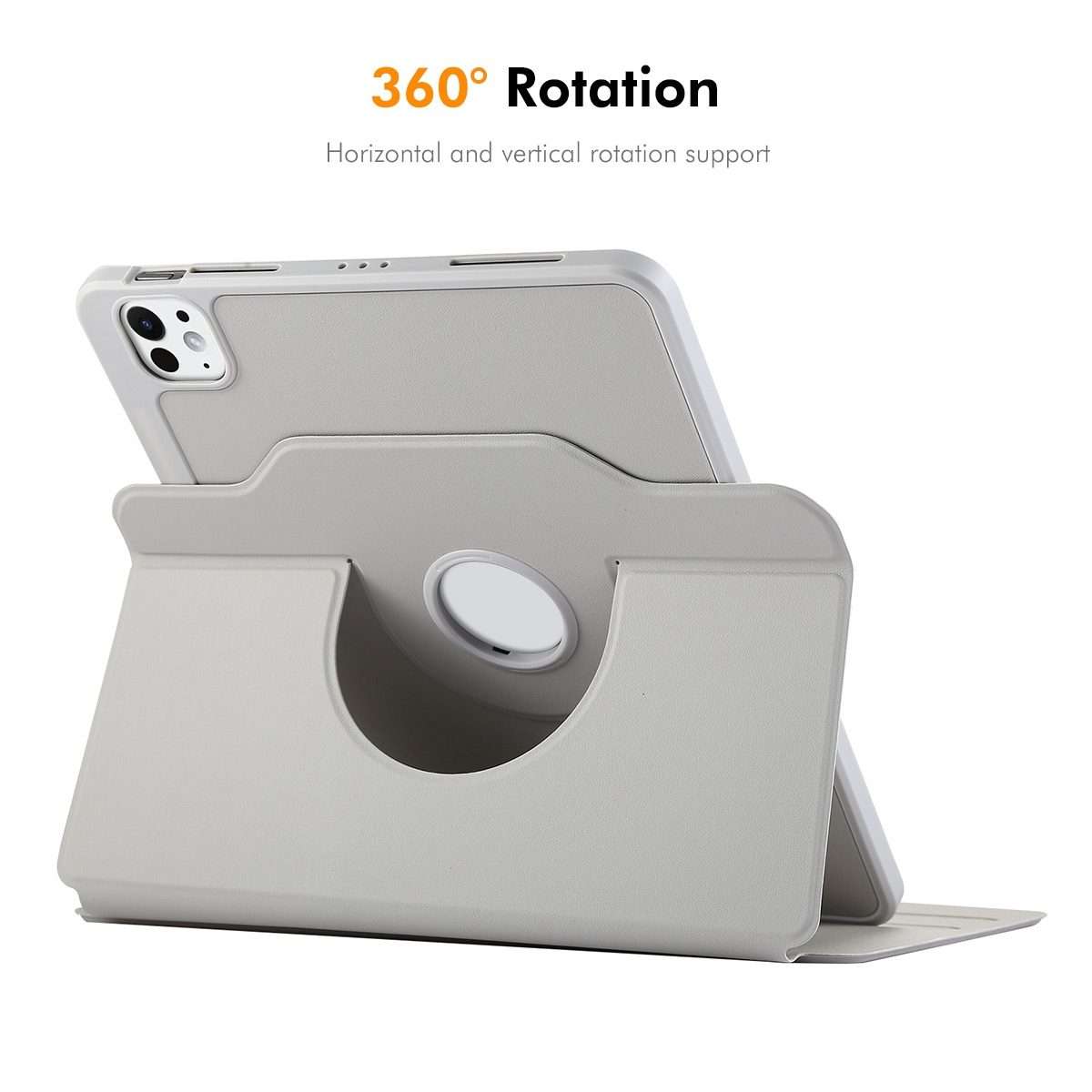 For iPad Pro 11 2025 / 2024 ENKAY 360 Rotation TPU Leather Smart Tablet Case with ... (Light Blue)