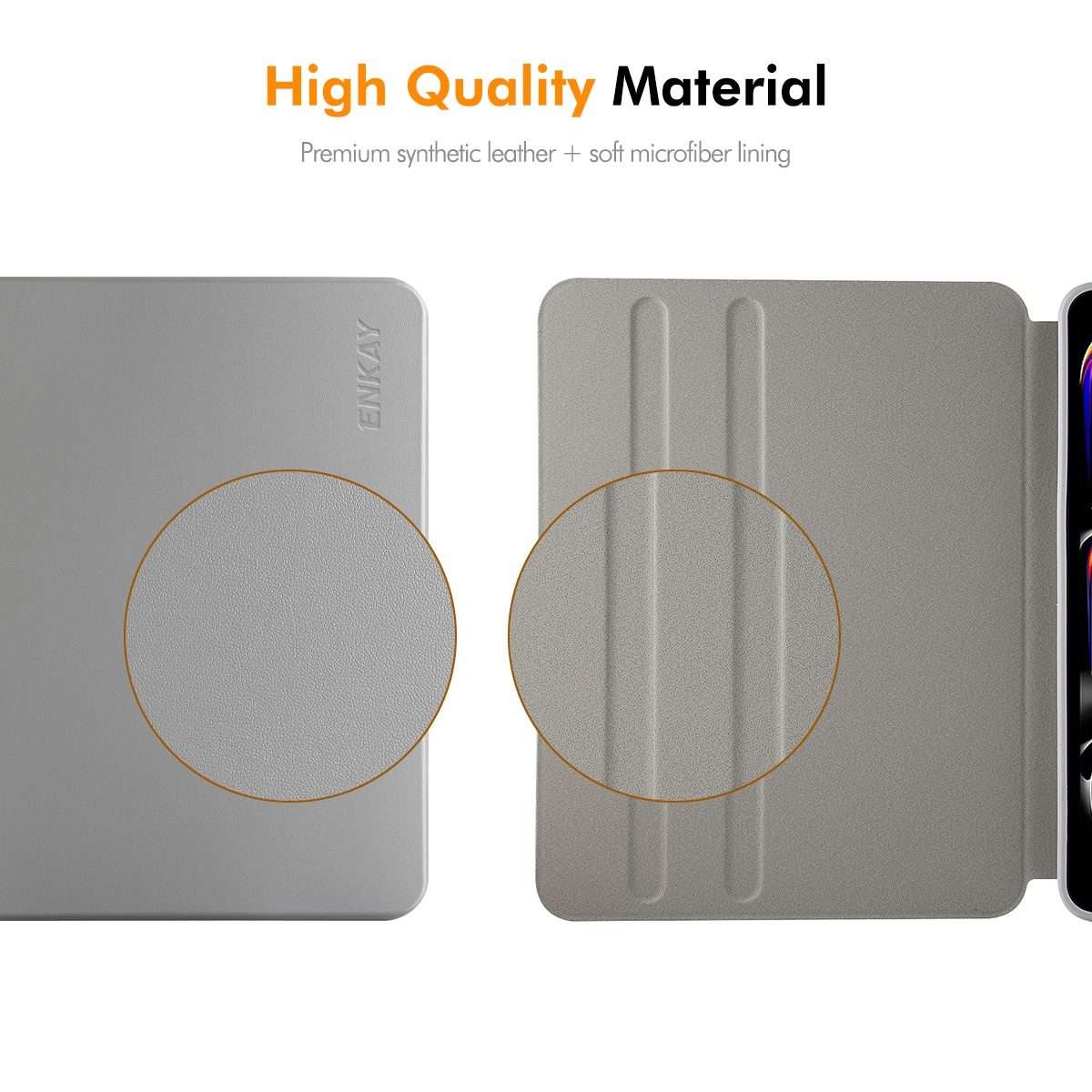 For iPad Pro 11 2025 / 2024 ENKAY 360 Rotation TPU Leather Smart Tablet Case with ... (Light Blue)