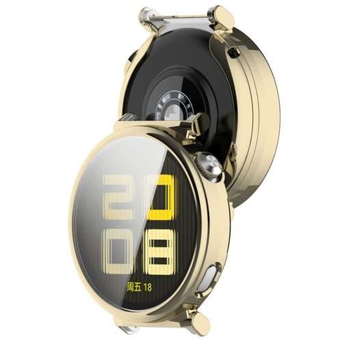 For Huawei Watch GT5 Pro 42mm Electroplated TPU Full Coverage Watch Protective Case(Light Gold)