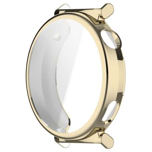 For Huawei Watch GT5 Pro 42mm Electroplated TPU Full Coverage Watch Protective Case(Light Gold)