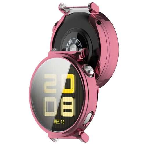 For Huawei Watch GT5 Pro 42mm Electroplated TPU Full Coverage Watch Protective Case(Pink)