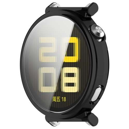 For Huawei Watch GT5 Pro 42mm Electroplated TPU Full Coverage Watch Protective Case(Black)