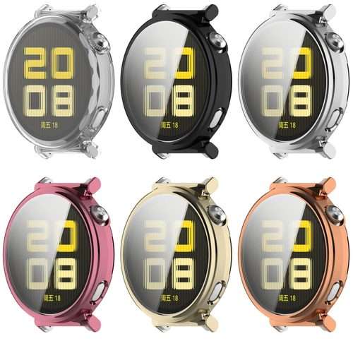 For Huawei Watch GT5 Pro 42mm Electroplated TPU Full Coverage Watch Protective Case(Black)