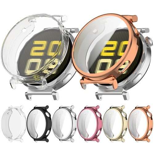 For Huawei Watch GT5 Pro 42mm Electroplated TPU Full Coverage Watch Protective Case(Silver)
