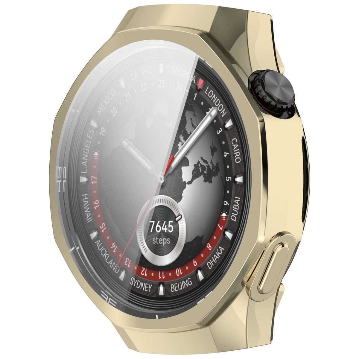 For Huawei Watch GT 5 Pro 46mm Electroplated TPU Full Coverage Watch Protective Case(Light Gold)