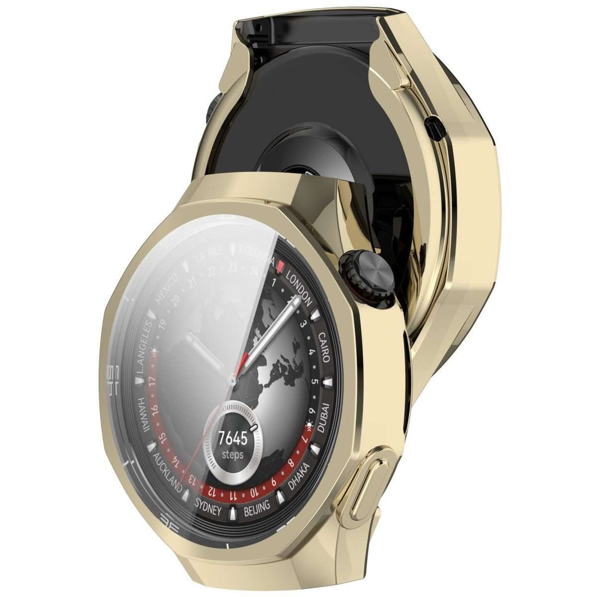 For Huawei Watch GT 5 Pro 46mm Electroplated TPU Full Coverage Watch Protective Case(Light Gold)