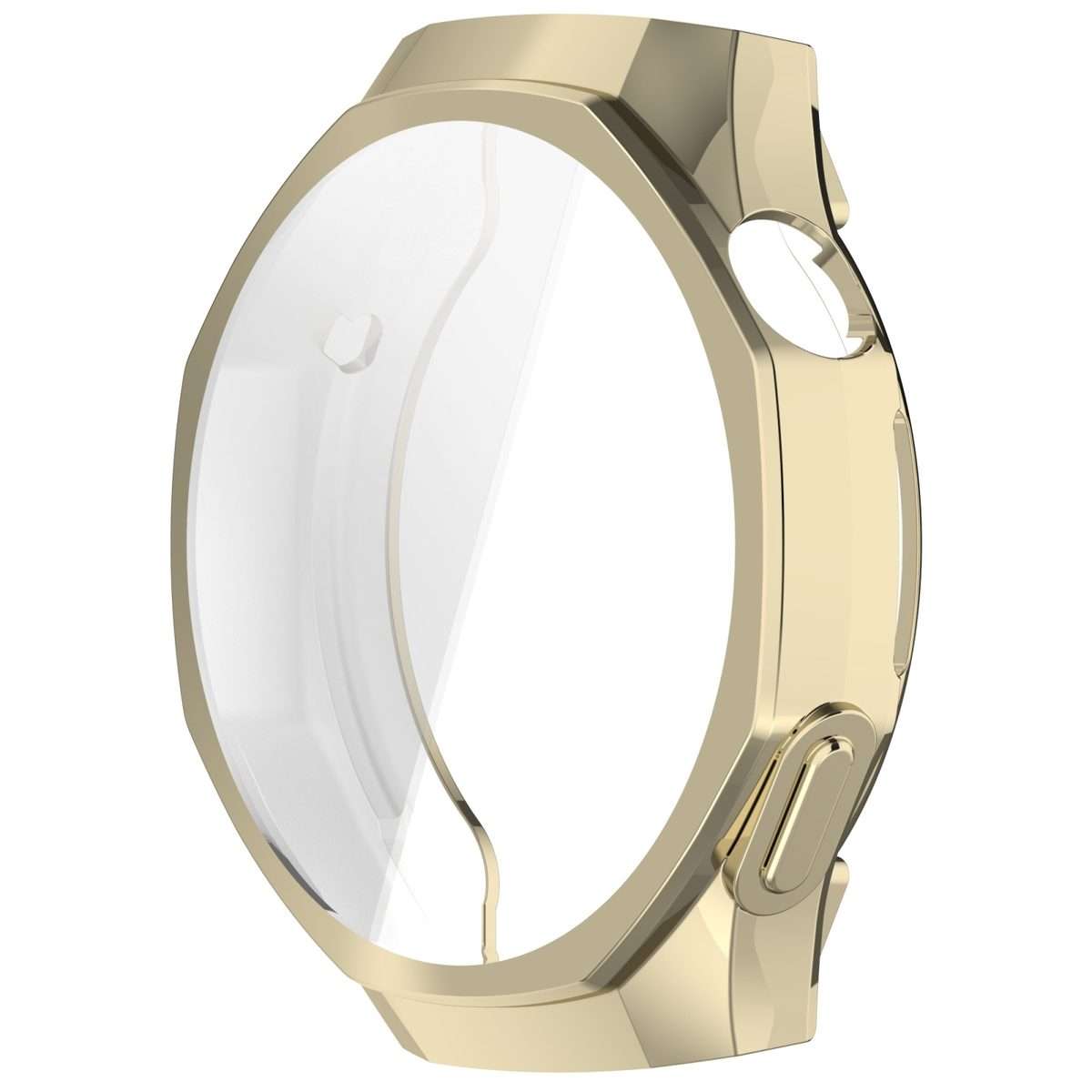 For Huawei Watch GT 5 Pro 46mm Electroplated TPU Full Coverage Watch Protective Case(Light Gold)