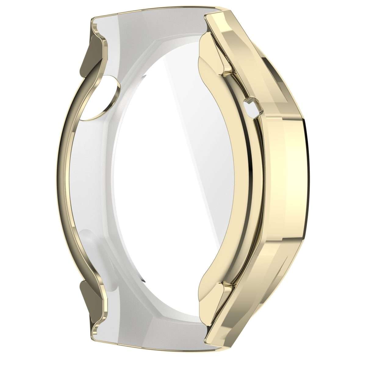 For Huawei Watch GT 5 Pro 46mm Electroplated TPU Full Coverage Watch Protective Case(Light Gold)