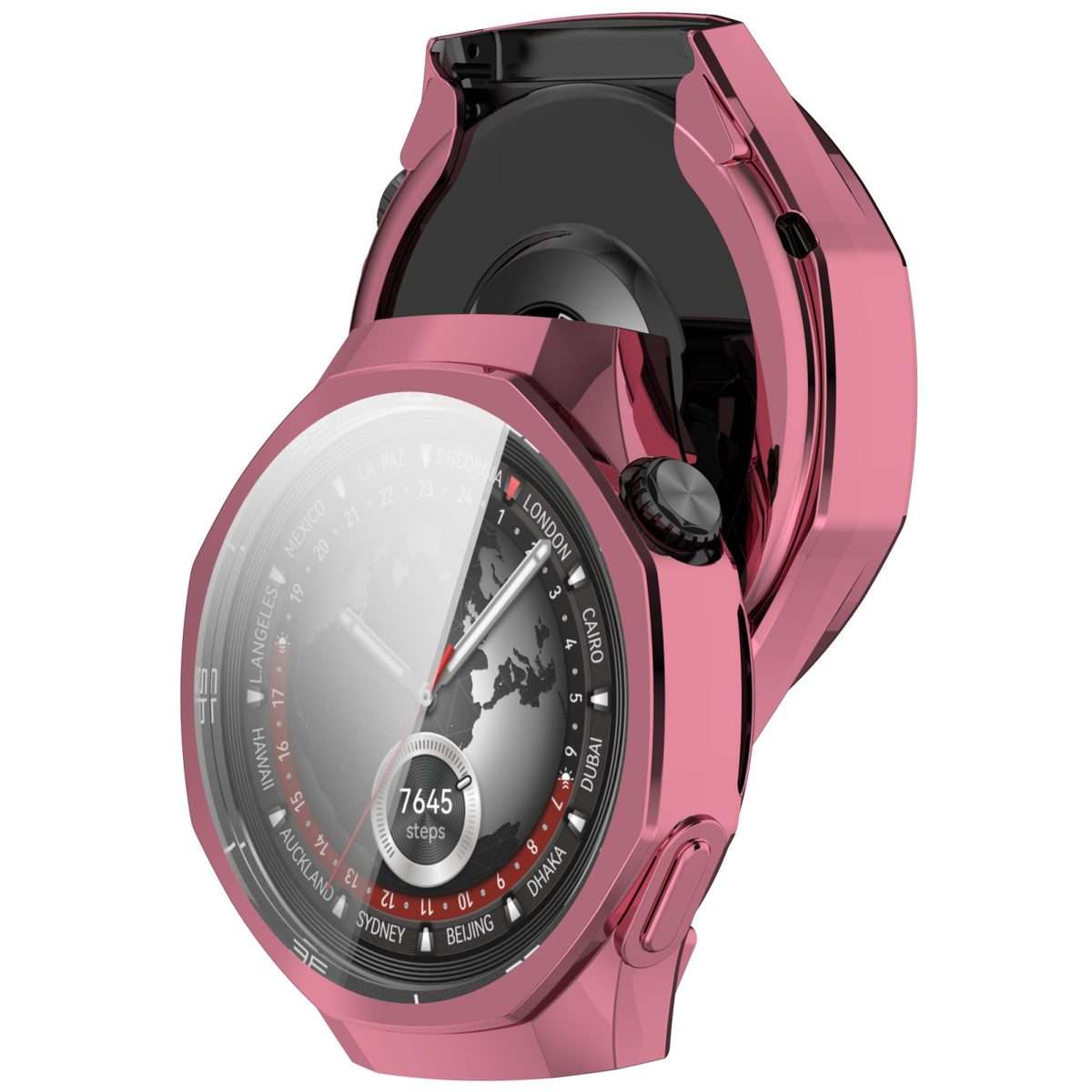 For Huawei Watch GT 5 Pro 46mm Electroplated TPU Full Coverage Watch Protective Case(Pink)