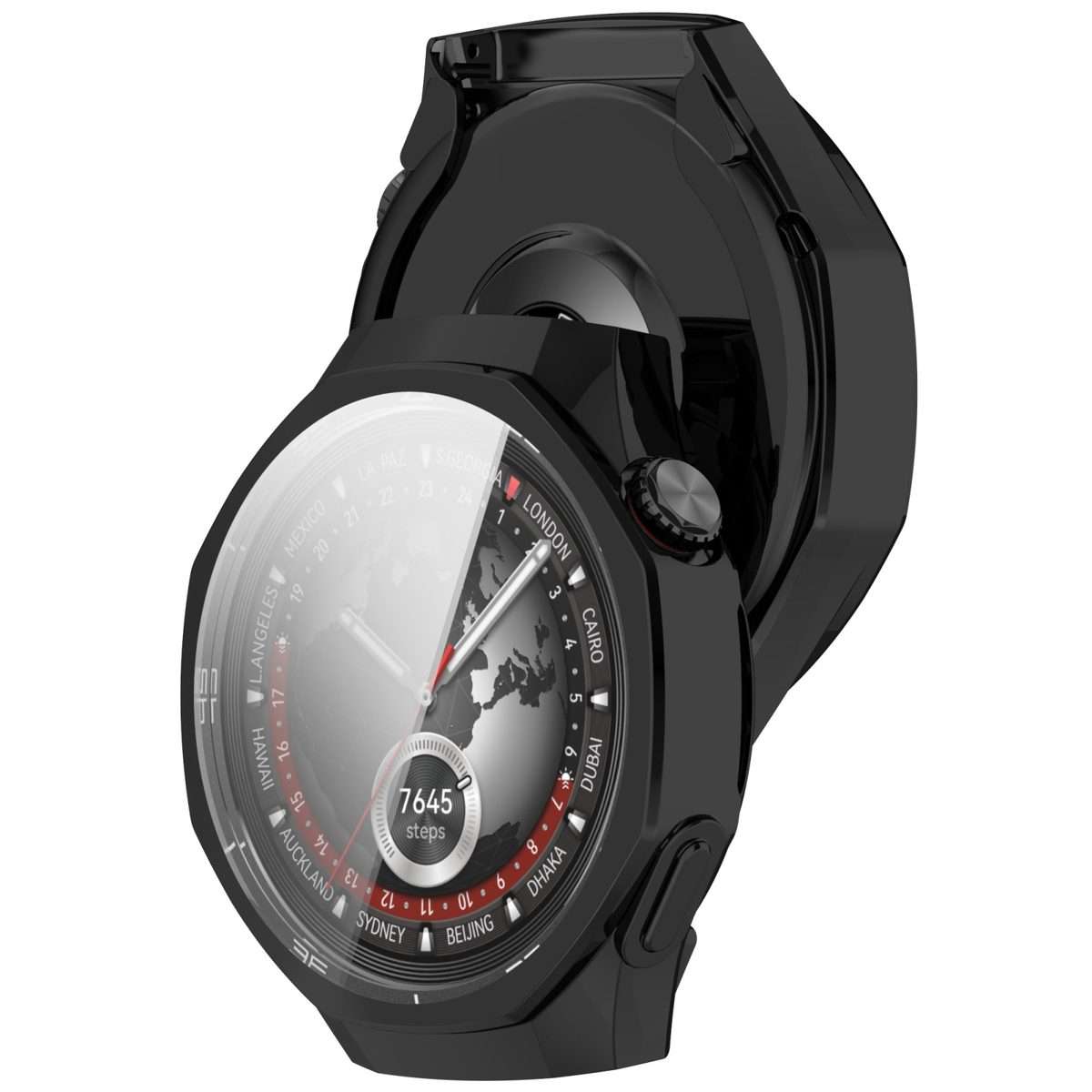 For Huawei Watch GT 5 Pro 46mm Electroplated TPU Full Coverage Watch Protective Case(Black)