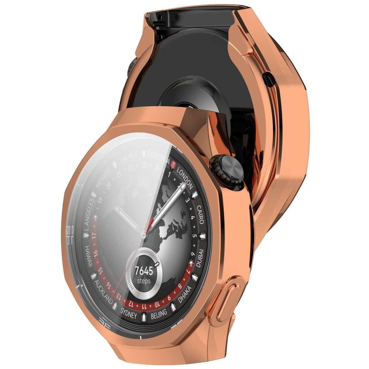 For Huawei Watch GT 5 Pro 46mm Electroplated TPU Full Coverage Watch Protective Case(Rose Gold)