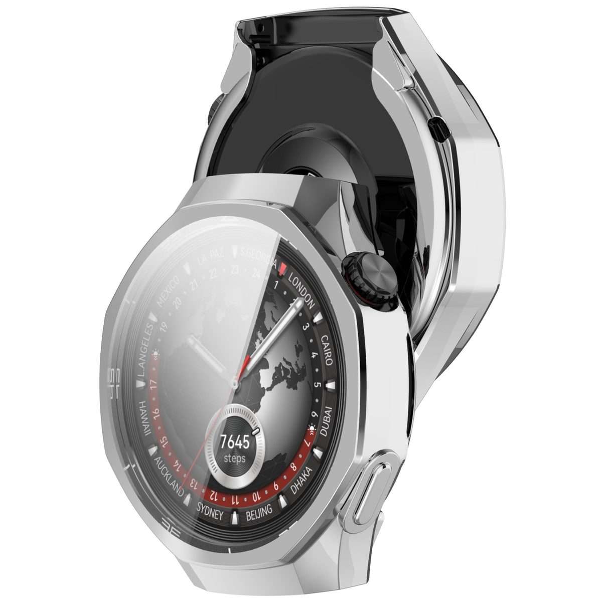 For Huawei Watch GT 5 Pro 46mm Electroplated TPU Full Coverage Watch Protective Case(Silver)