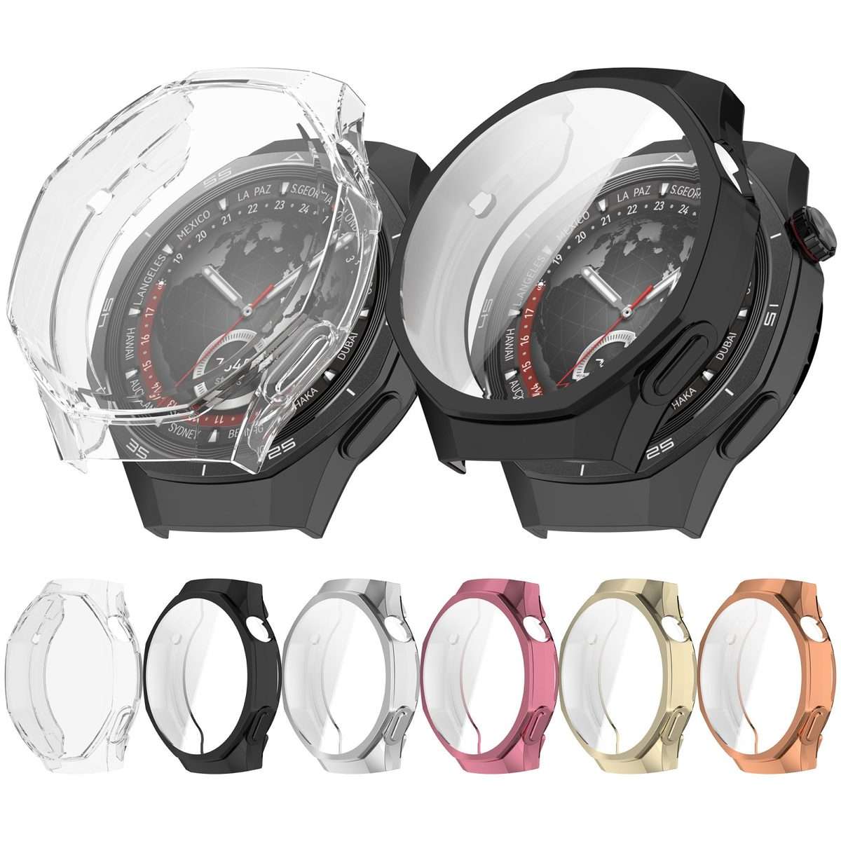 For Huawei Watch GT 5 Pro 46mm Electroplated TPU Full Coverage Watch Protective Case(Silver)
