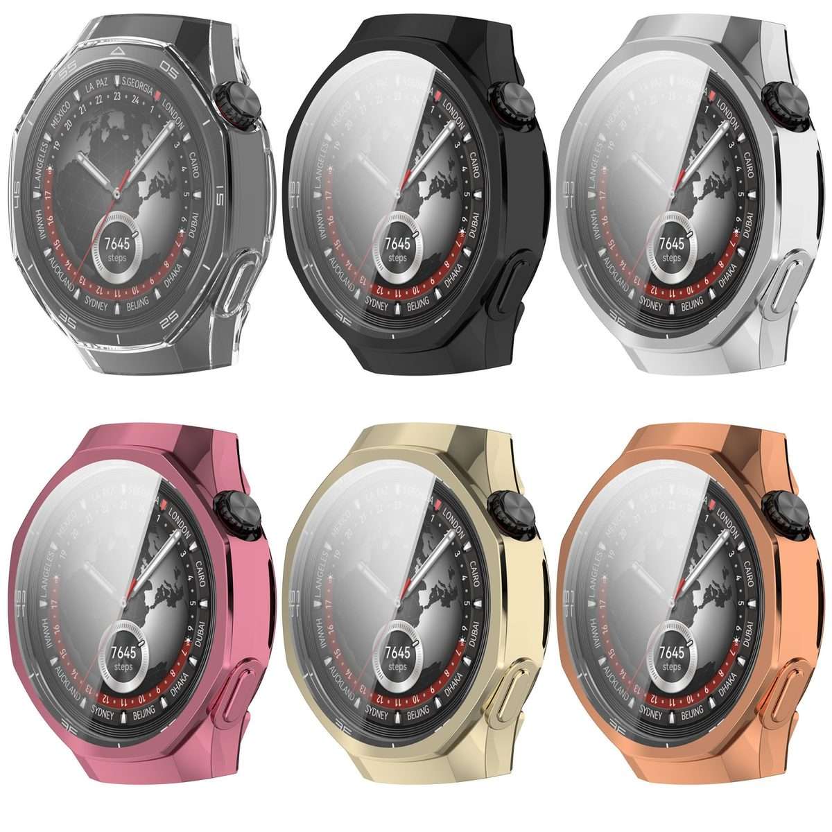 For Huawei Watch GT 5 Pro 46mm Electroplated TPU Full Coverage Watch Protective Case(Silver)