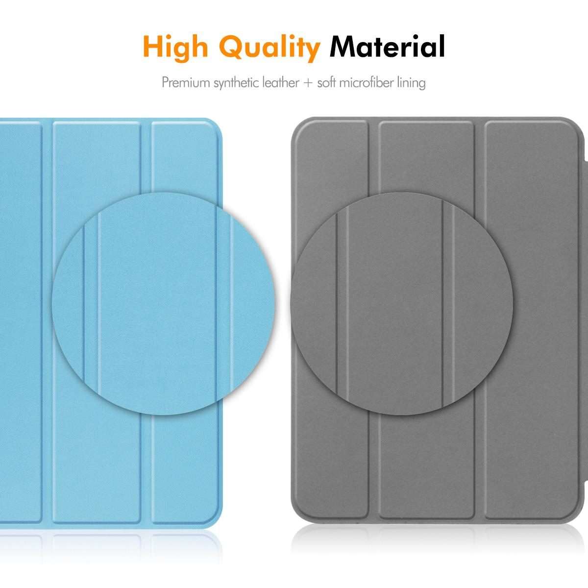 For Redmi Pad 2 11.0 ENKAY Tri-fold Custer Texture Leather Smart Tablet Case(Dark Blue)