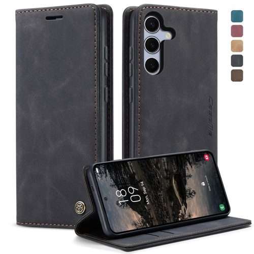 For Samsung Galaxy S25 5G CaseMe 013 Multifunctional Horizontal Flip Leather Phone Case(Black)
