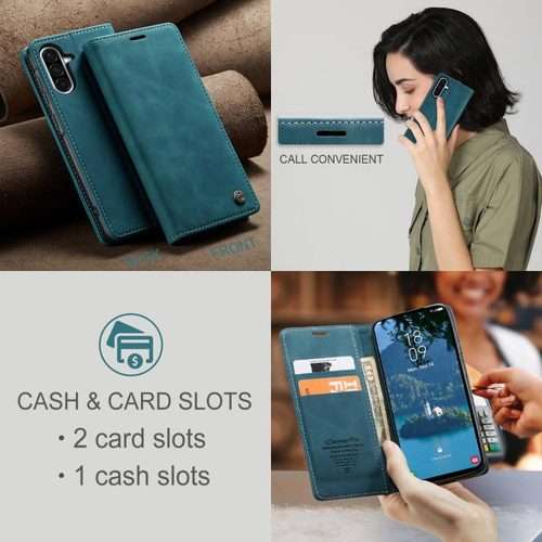 For Samsung Galaxy A56 CaseMe 013 Multifunctional Horizontal Flip Leather Phone Case(Blue)