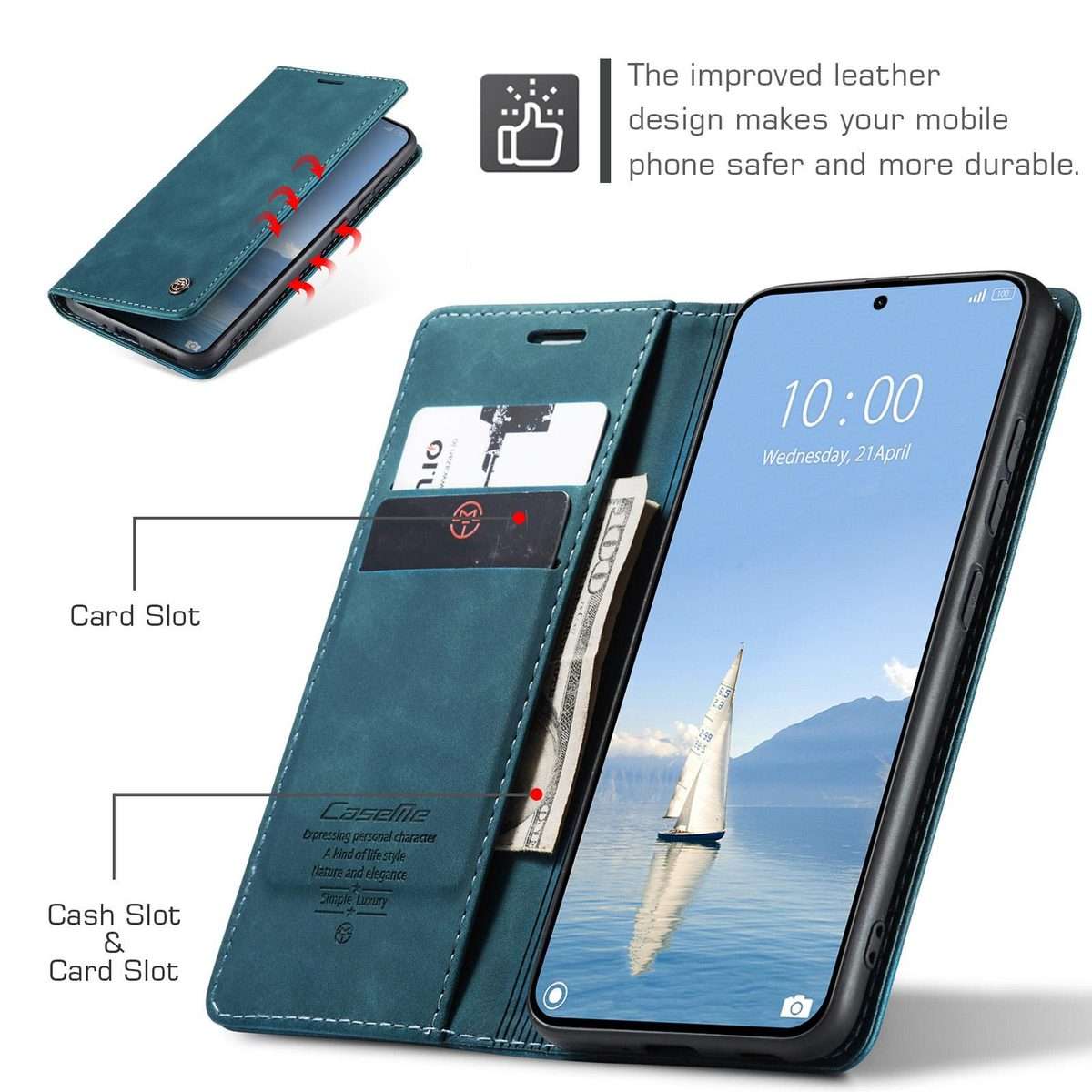 For Xiaomi 15T Pro CaseMe 013 Multifunctional Horizontal Flip Leather Phone Case(Blue)