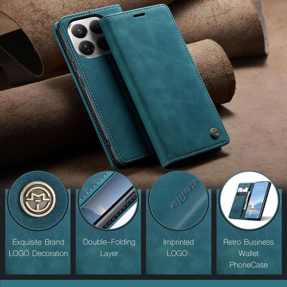 For Xiaomi 15T Pro CaseMe 013 Multifunctional Horizontal Flip Leather Phone Case(Blue)