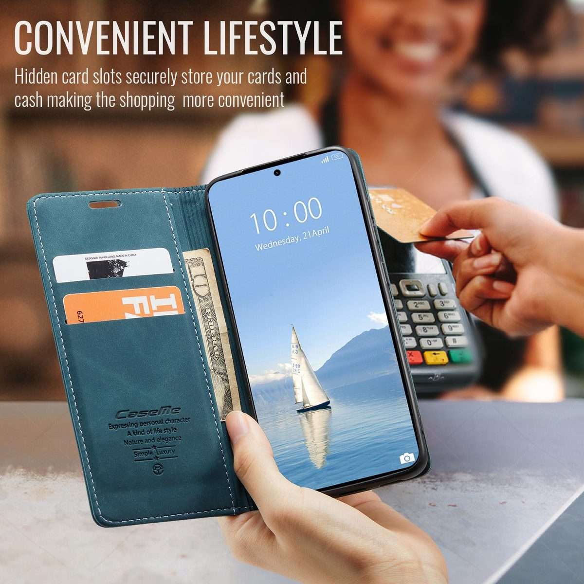 For Xiaomi 15T Pro CaseMe 013 Multifunctional Horizontal Flip Leather Phone Case(Blue)
