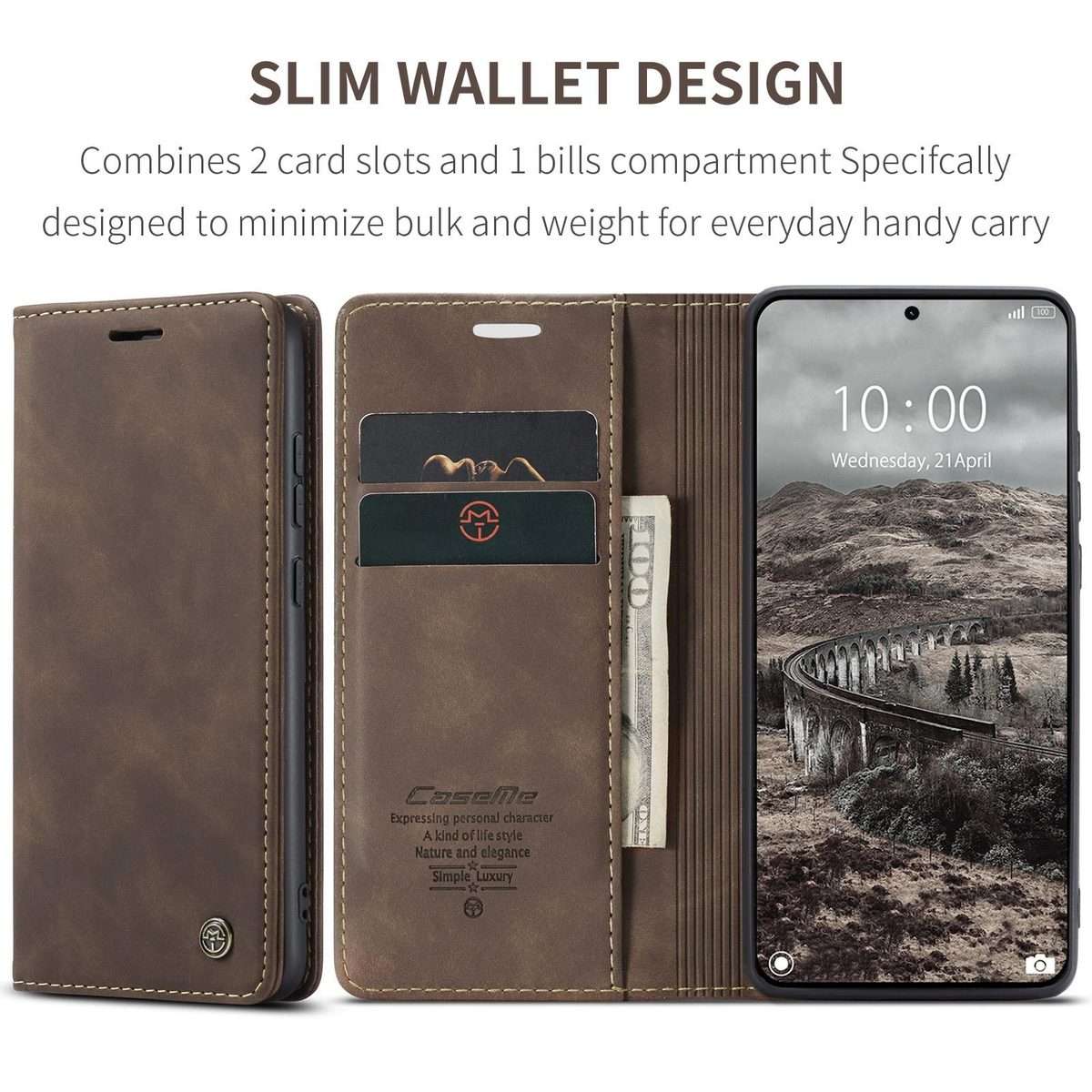 For Xiaomi 15T Pro CaseMe 013 Multifunctional Horizontal Flip Leather Phone Case(Coffee)