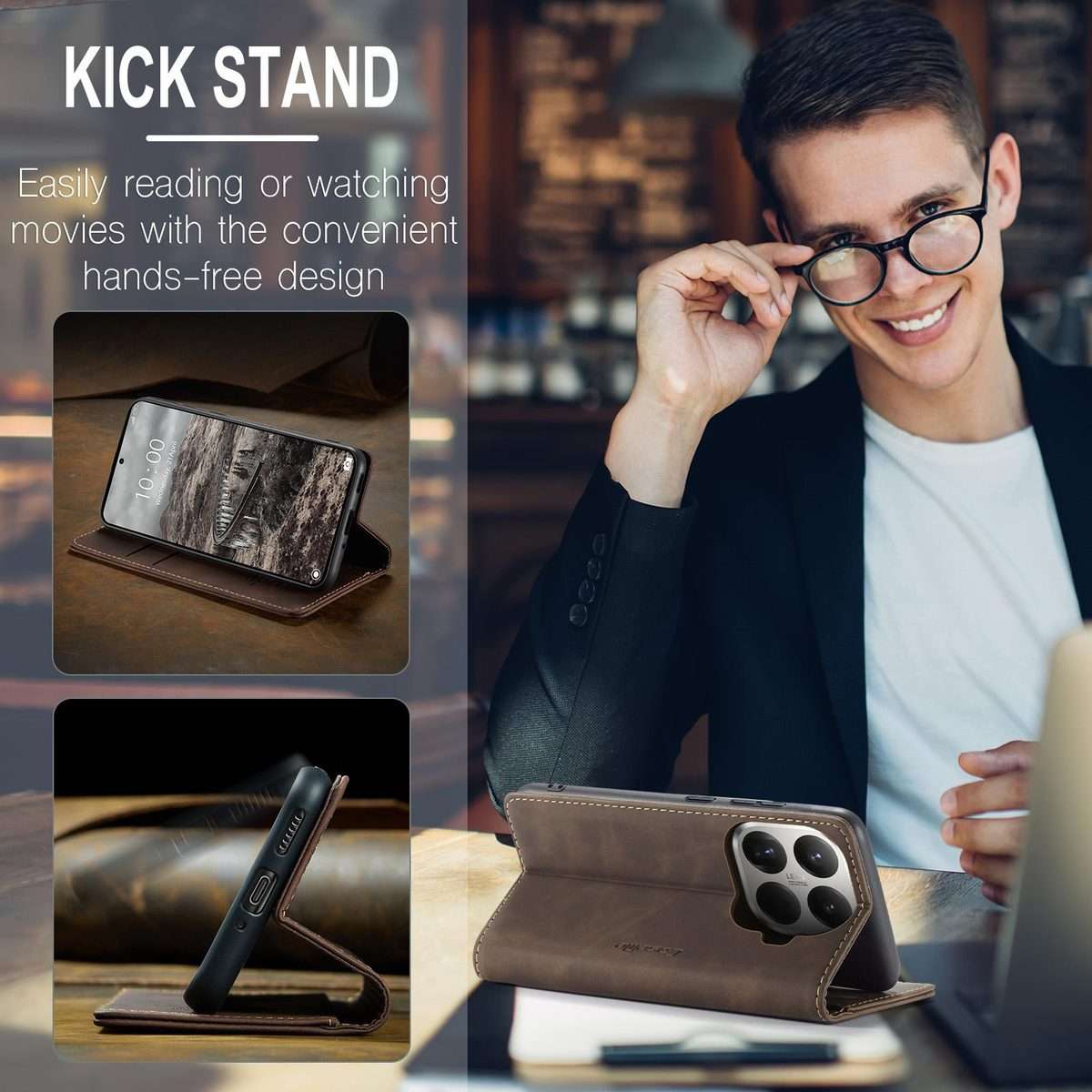 For Xiaomi 15T Pro CaseMe 013 Multifunctional Horizontal Flip Leather Phone Case(Coffee)