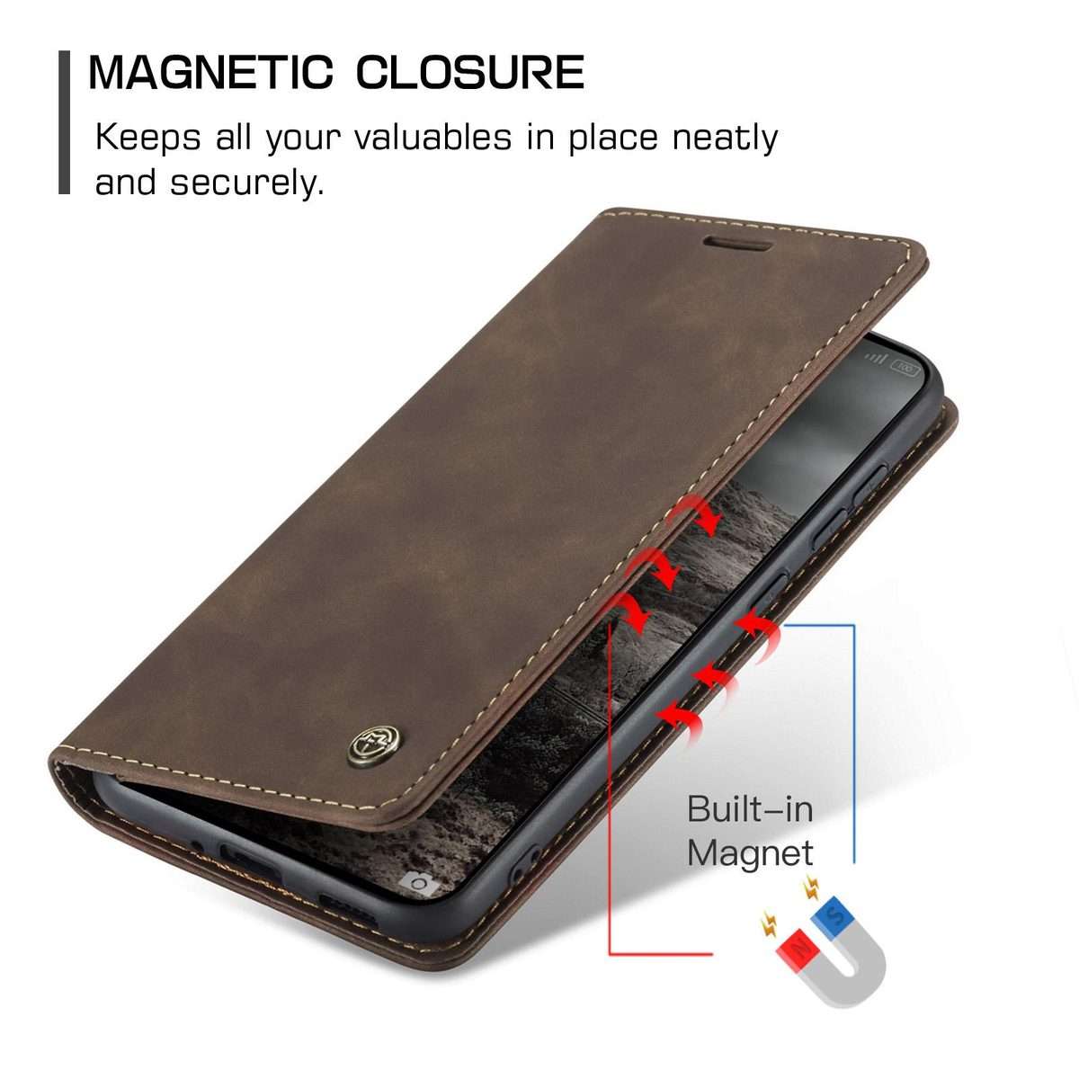 For Xiaomi 15T Pro CaseMe 013 Multifunctional Horizontal Flip Leather Phone Case(Coffee)