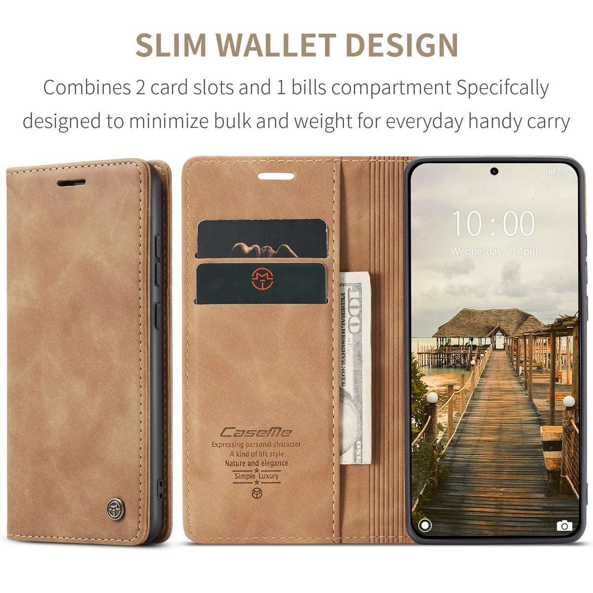 For Xiaomi 15T Pro CaseMe 013 Multifunctional Horizontal Flip Leather Phone Case(Brown)