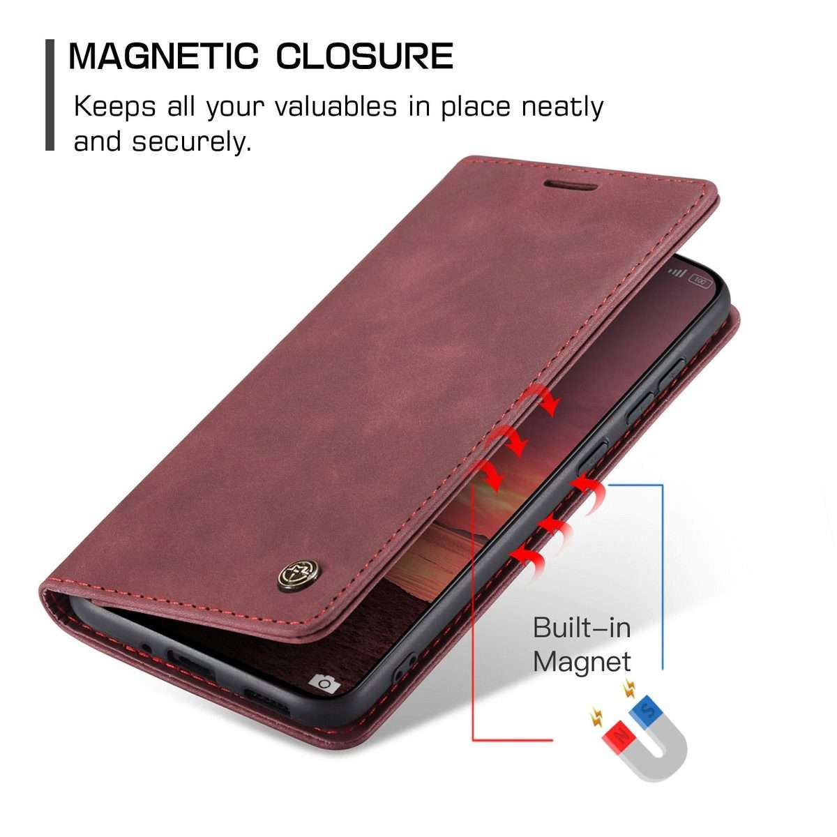 For Xiaomi 15T Pro CaseMe 013 Multifunctional Horizontal Flip Leather Phone Case(Red)