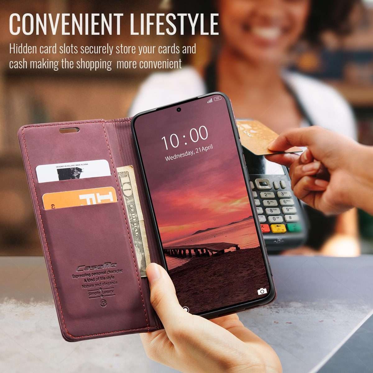 For Xiaomi 15T Pro CaseMe 013 Multifunctional Horizontal Flip Leather Phone Case(Red)