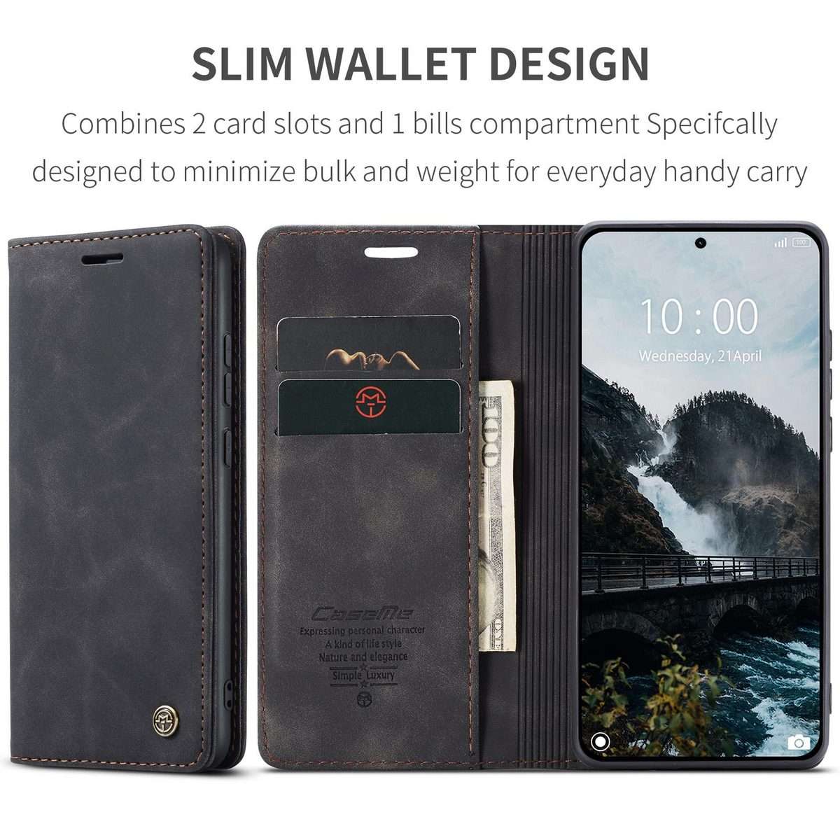 For Xiaomi 15T Pro CaseMe 013 Multifunctional Horizontal Flip Leather Phone Case(Black)