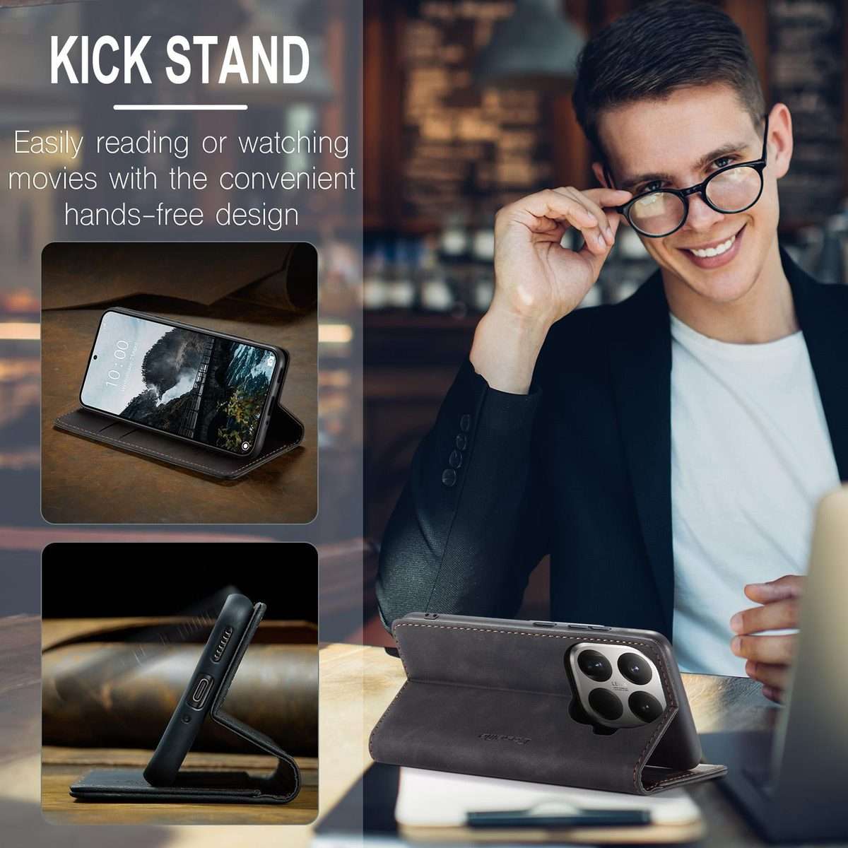 For Xiaomi 15T Pro CaseMe 013 Multifunctional Horizontal Flip Leather Phone Case(Black)