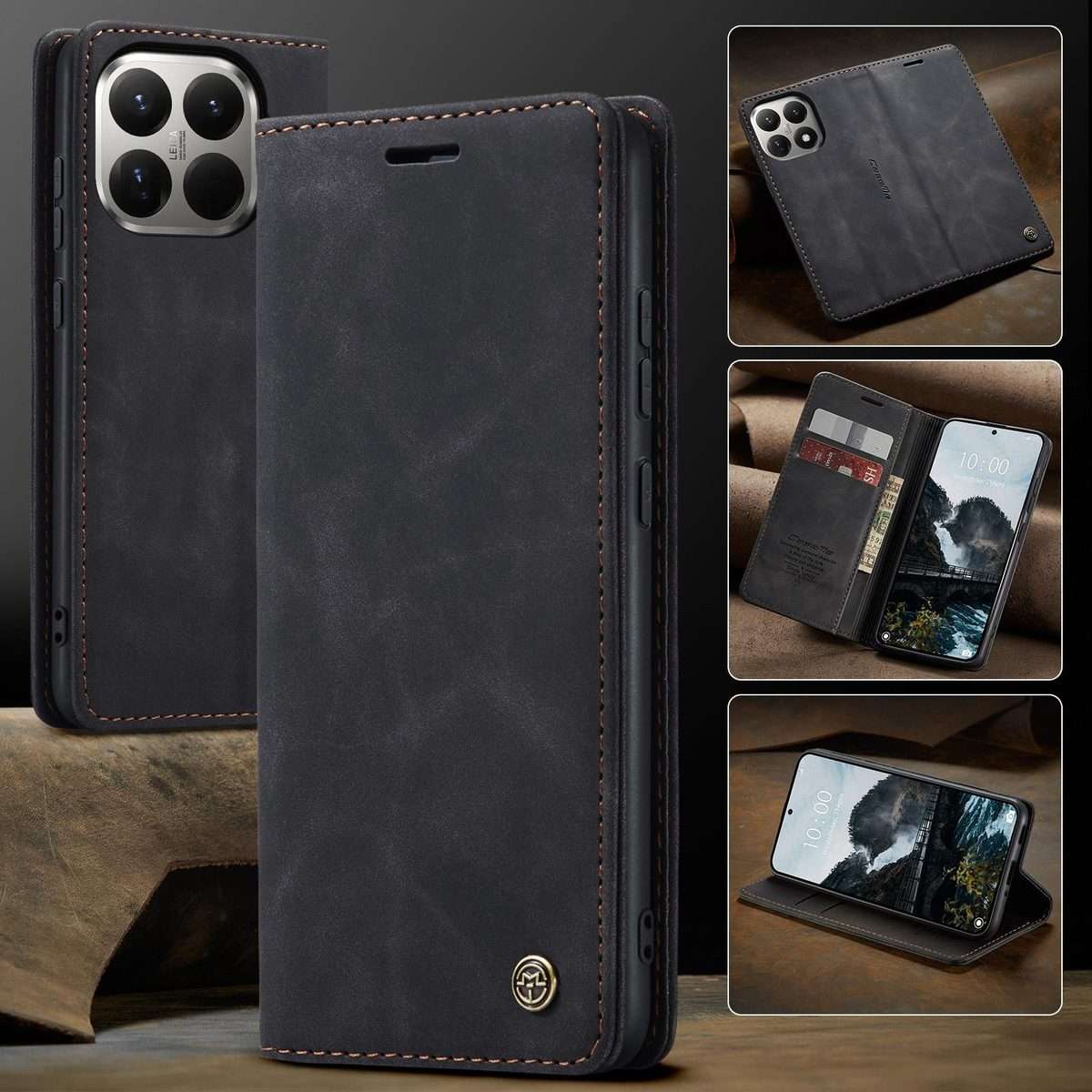For Xiaomi 15T Pro CaseMe 013 Multifunctional Horizontal Flip Leather Phone Case(Black)
