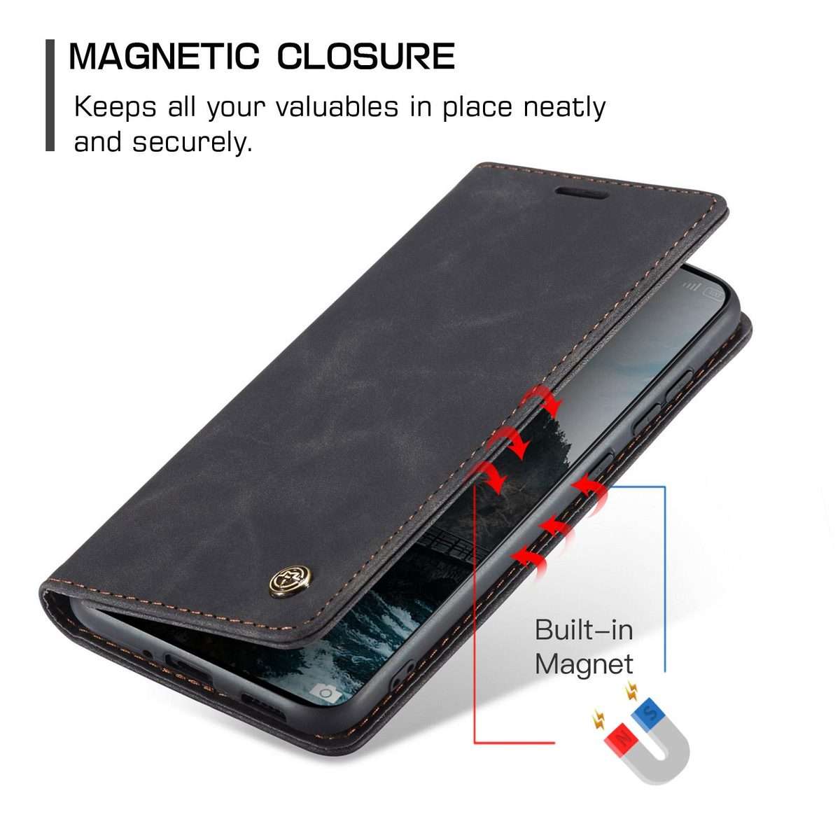For Xiaomi 15T Pro CaseMe 013 Multifunctional Horizontal Flip Leather Phone Case(Black)
