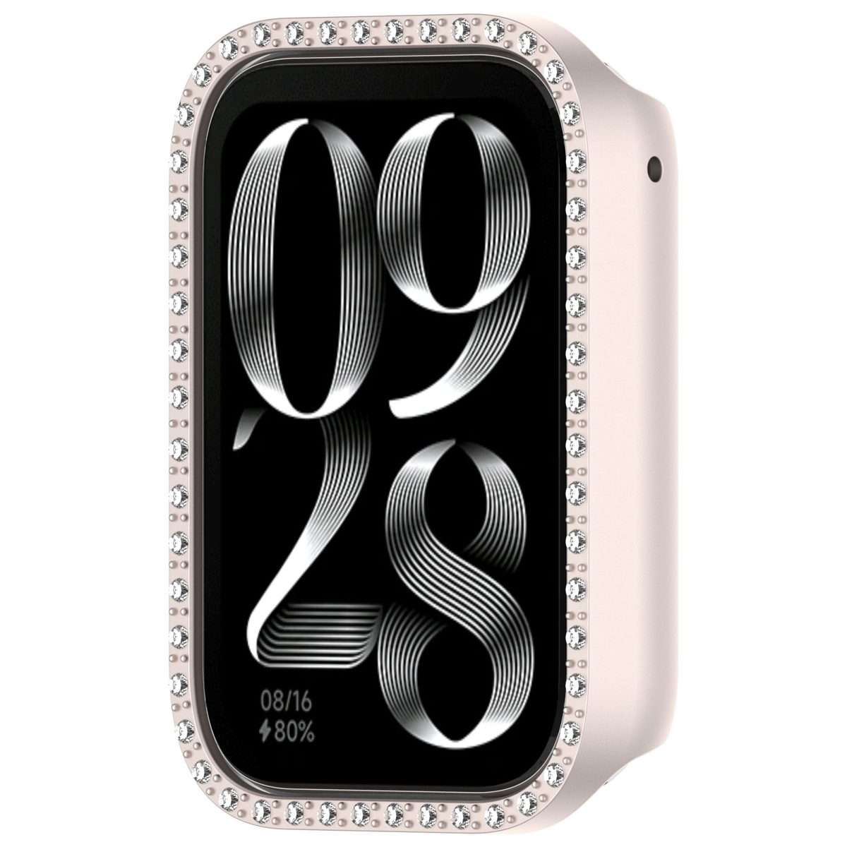 For Xiaomi Smart Band 9 Pro Diamond PC Half Coverage Watch Protective Case(Matte Starlight)