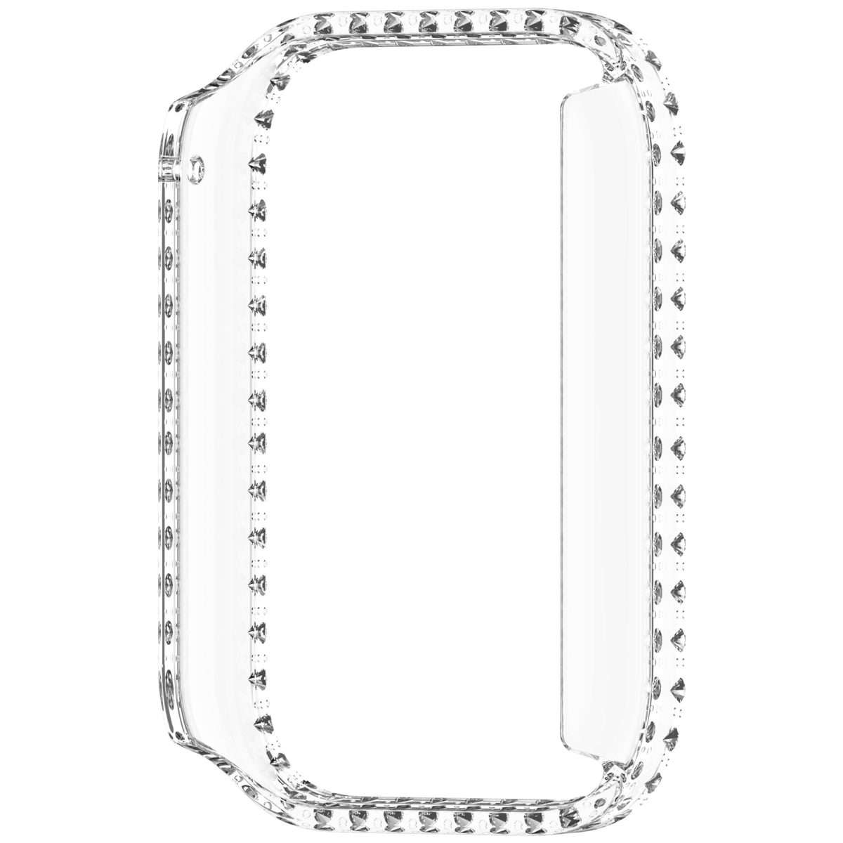 For Xiaomi Smart Band 9 Pro Diamond PC Half Coverage Watch Protective Case(Transparent)