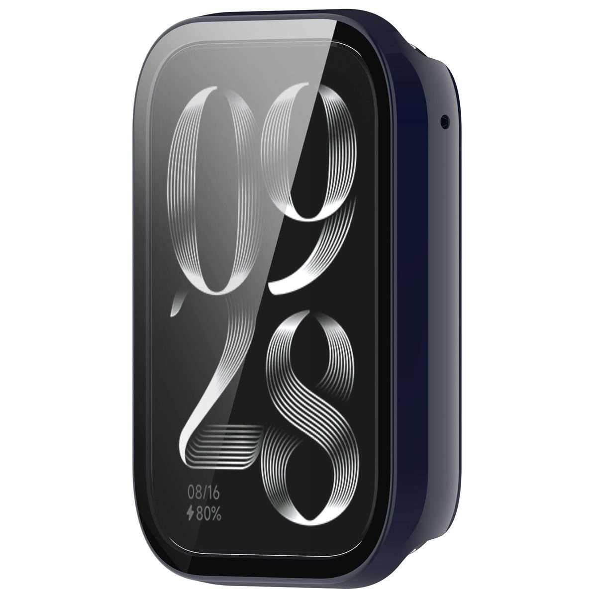 For Xiaomi Smart Band 9 Pro Tempered Film Integrated PC Watch Protective Case(Ink Blue)