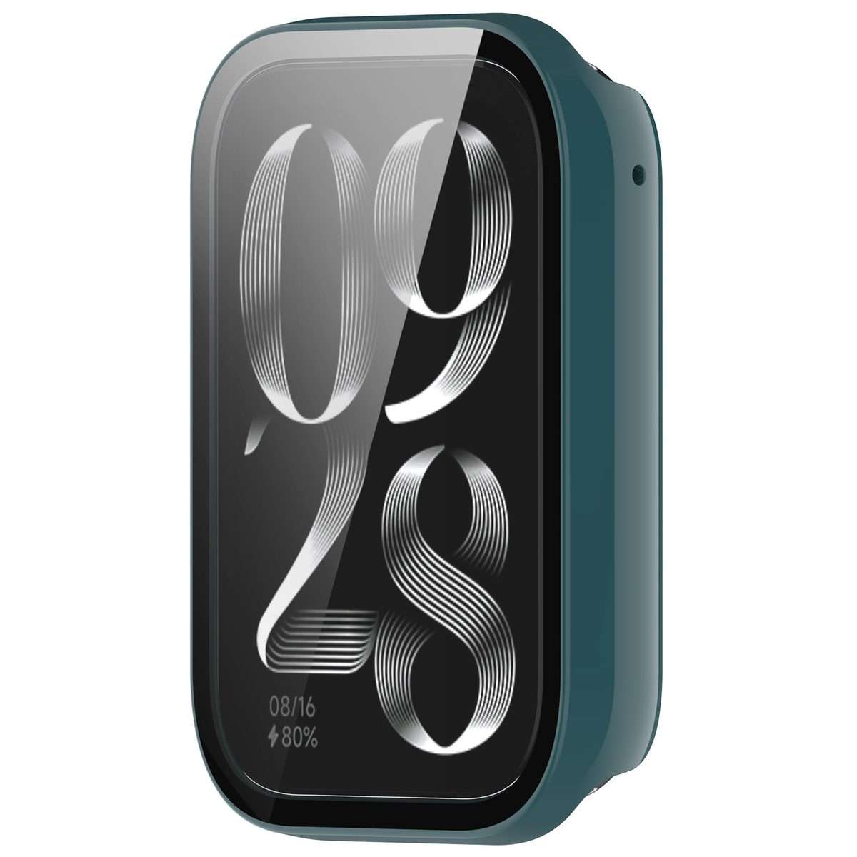 For Xiaomi Smart Band 9 Pro Tempered Film Integrated PC Watch Protective Case(Pine Green)
