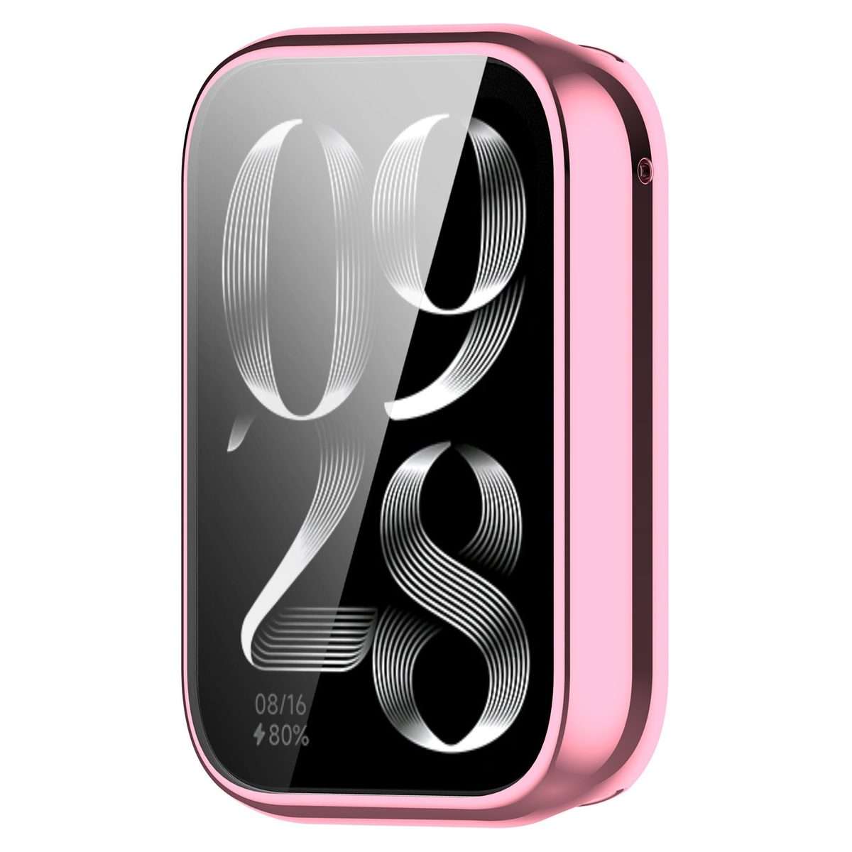 For Xiaomi Smart Band 9 Pro Electroplated Full Coverage TPU Watch Protective Case(Pink)