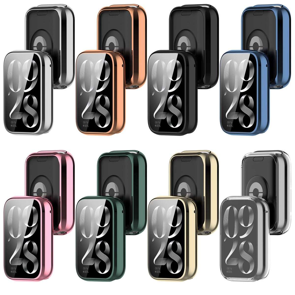 For Xiaomi Smart Band 9 Pro Electroplated Full Coverage TPU Watch Protective Case(Blue)
