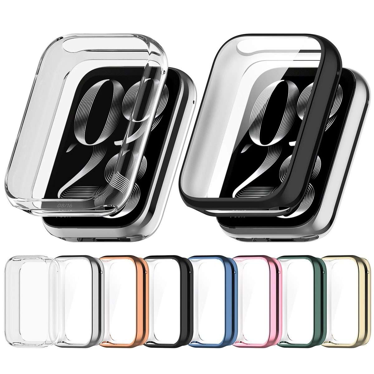 For Xiaomi Smart Band 9 Pro Electroplated Full Coverage TPU Watch Protective Case(Silver)