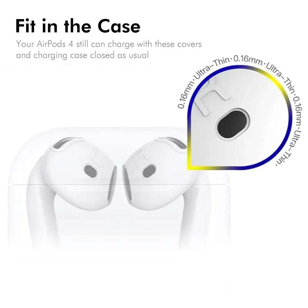 For Apple AirPods 4 2024 ENKAY Hat-Prince Thickened Silicone Case with Hook and ... (Light Green)