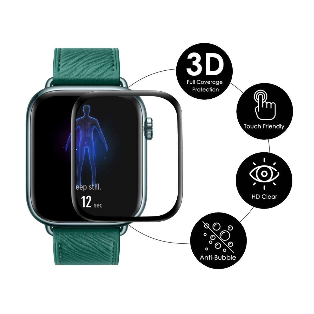 For Honor Watch 5 5pcs ENKAY 3D Full Coverage Soft PC Edge PMMA HD Screen Film