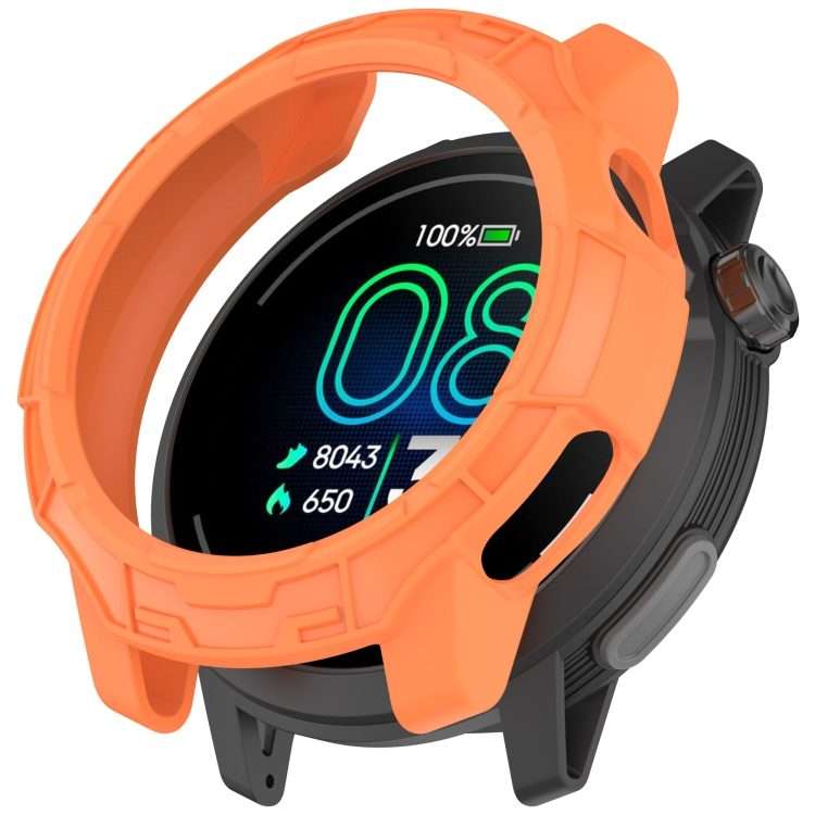 For COROS Pace Pro Armor Hollow TPU Half Coverage Watch Protective Case(Orange)