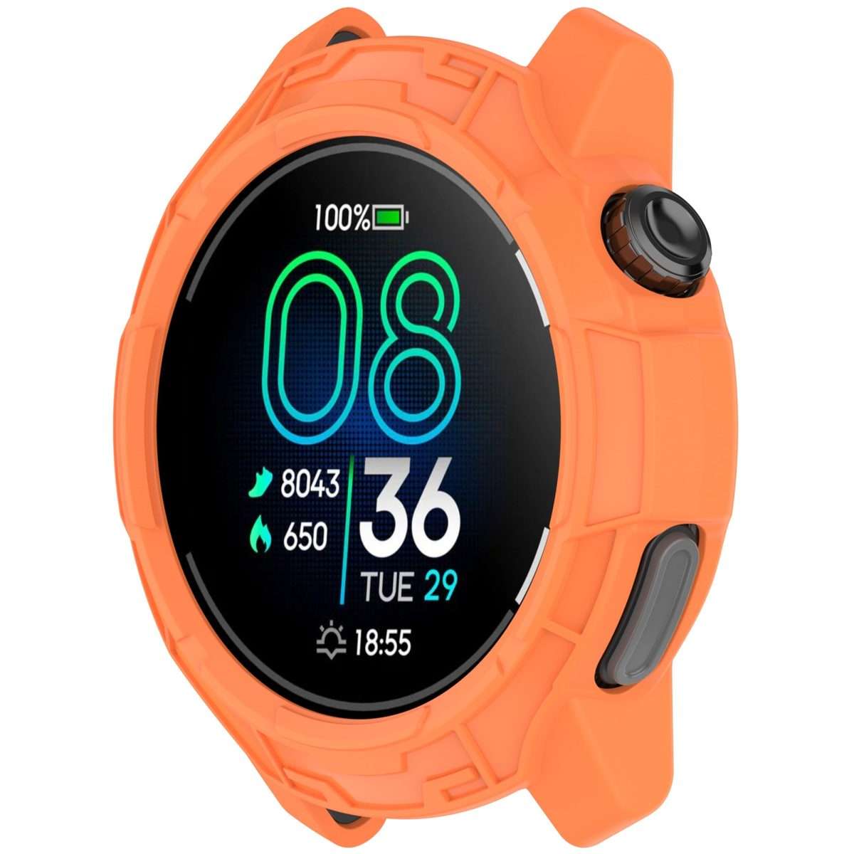 For COROS Pace Pro Armor Hollow TPU Half Coverage Watch Protective Case(Orange)